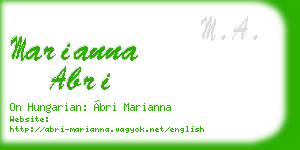 marianna abri business card