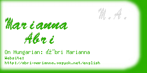 marianna abri business card